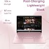 HP Stream Laptop, Pantalla HD de 14", Procesador Intel Celeron N4020, 16GB Memoria, 320GB Almacenamiento (64GB eMMC + 256GB USB), Office 365 por 1 año, Webcam, HDMI, Wi-Fi, USB-C, Windows 11 Home, Rosa, JVQ MP 7