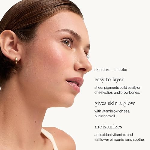 Vista 12 de goop Rubor en crema de belleza Explosión de color transparente para labios y mejillas Vitamina C, vitamina E y aceite de cártamo Maquillaje