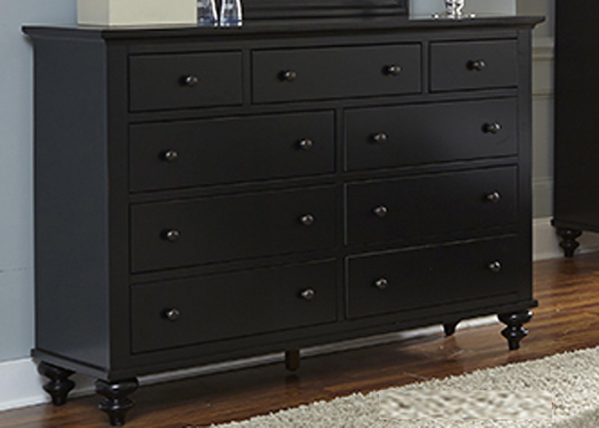 Liberty Furniture Industries 441-BR32 Hamolton LLL Drawer Chest, 58" x 19" x 42", Black Finish