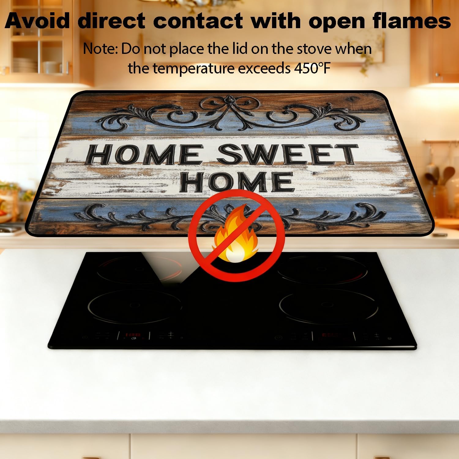 28 X 20 Electric Stove Top Cover — Multi-functional Protector, Perfect for Countertops, Stovetops, and Washing Machine Tops, A Decorative Kitchen Protector