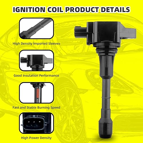 Miniatura 3 de Juego de 6 bobinas de encendido UF550 22448-JA10C y 6 bujías de iridio compatibles con Nissan Infiniti Maxima Quest Pathfinder Murano Altima Q50