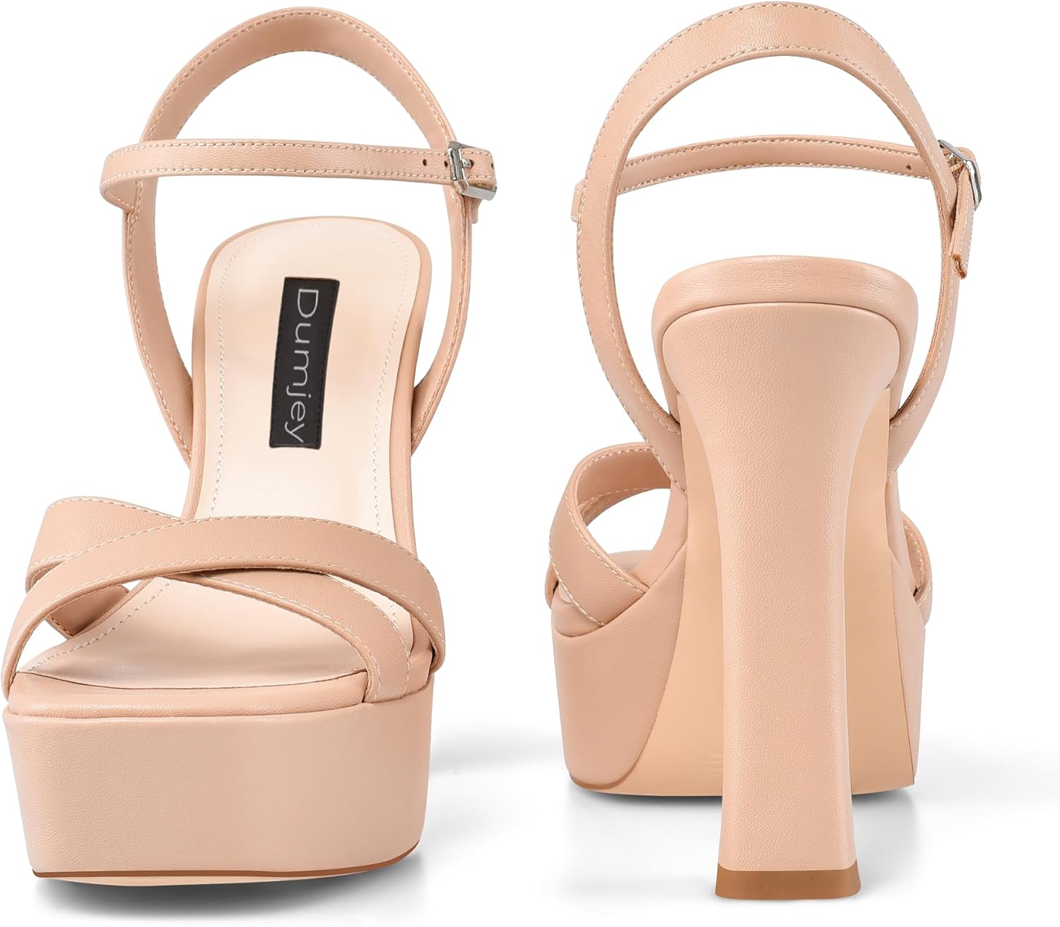 Platform Heels for Women Chunky High Heel Sandals with Ankle Strap, Open Toe Dress Shoes for Work Party Evening Wedding - Image 5