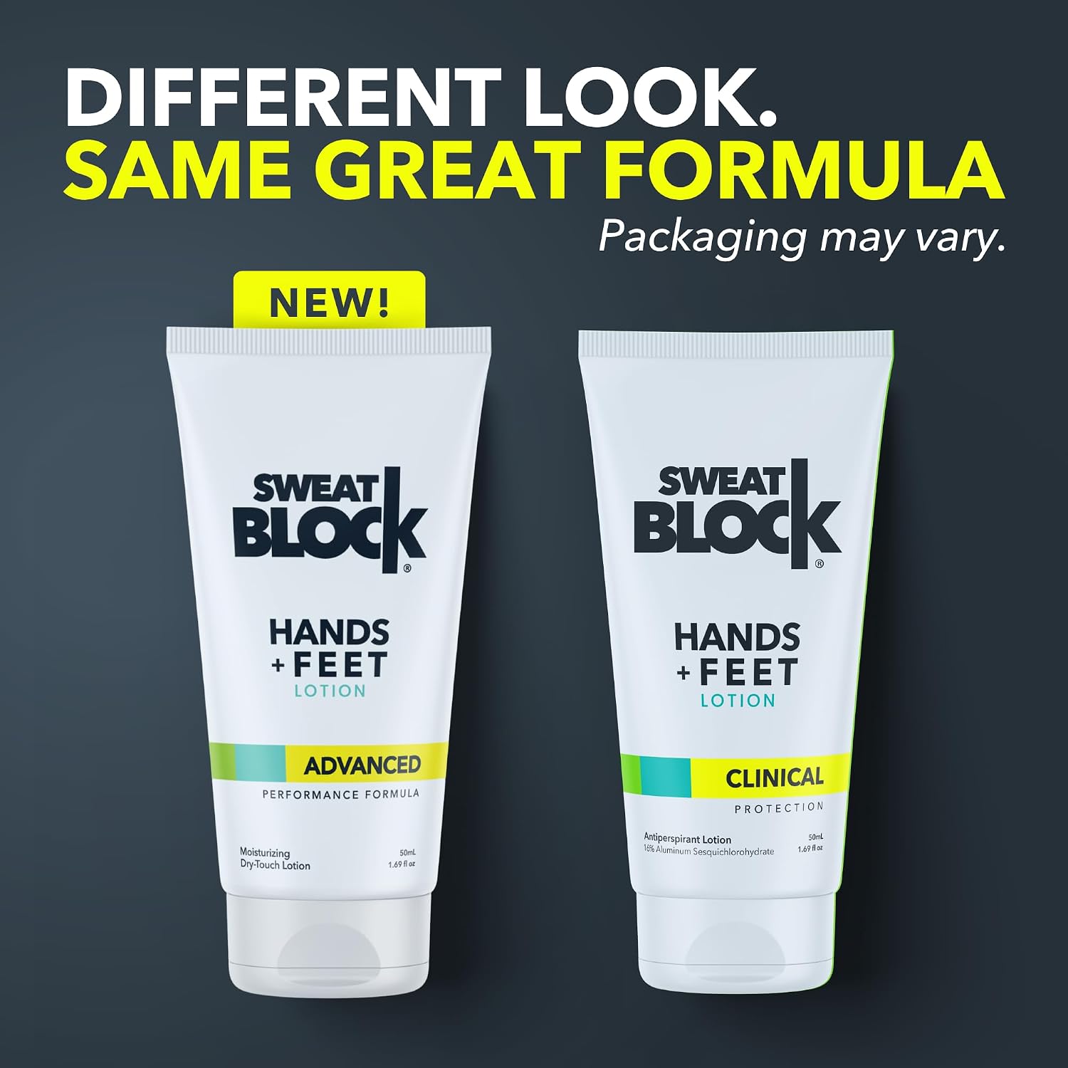 SweatBlock Antiperspirant Lotion for Hands & Feet - CLINICAL STRENGTH for Men & Women - Hyperhidrosis Aid to Stop Excessive Sweating - Reduces Foot Odor - Moisturizing w/ Aloe - Travel Size 1.69 fl oz
