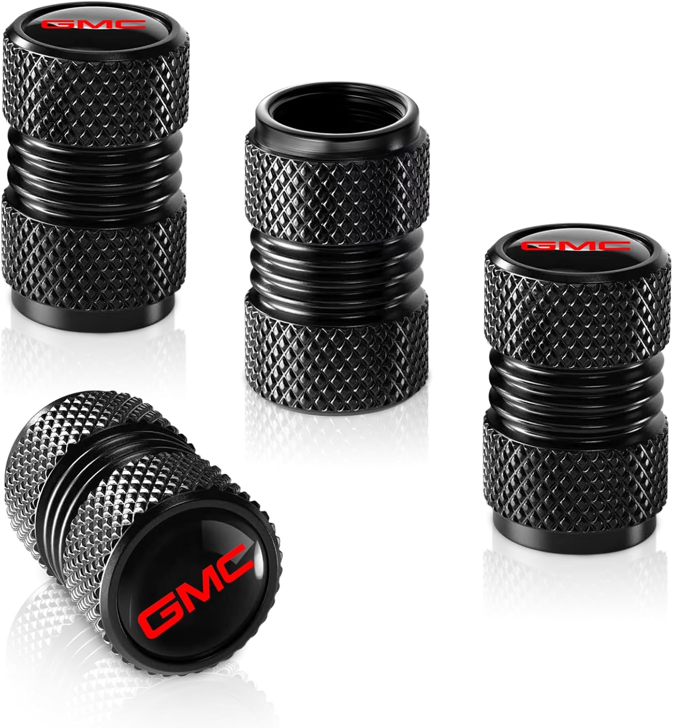 TACOMA Tire Valve Stem Cap Cover for Toyota TRD Sequoia Tundra 4Runner Trucks Belt O-Ring Seal Corrosion Resistant Tire Valve Stem Air Cap 4 Pack Black