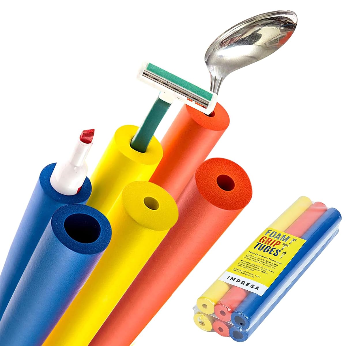 6-Pack of Foam Grip Tubing/Foam Tubing - Pefect For Utensils, Tools and More -