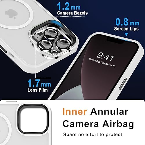 Vista 73 de MOCCA - Funda magnética resistente para iPhone 11 de 6.1 pulgadas, compatible con MagSafe, protector de pantalla de vidrio + protector de lente