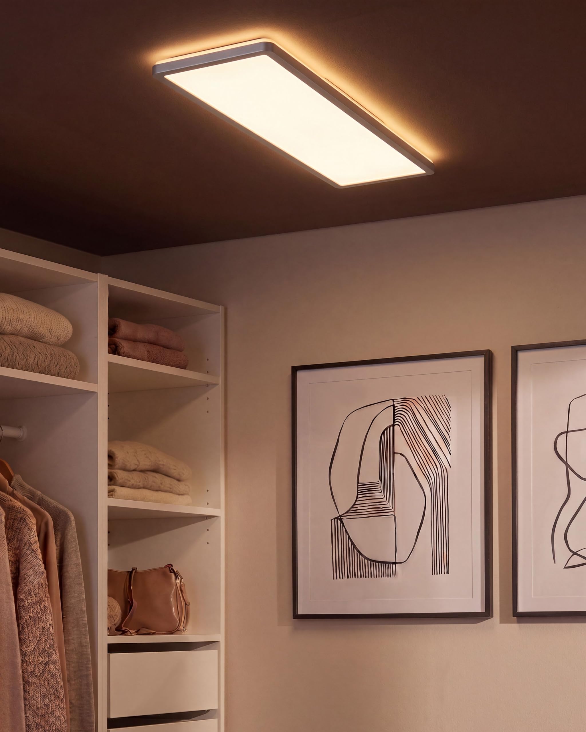 Lampa sufitowa płaska plafon LED panel natynkowy srebrny Ardenza
