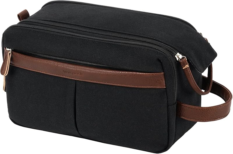 Necessaire de viagem Vorspack em lona, grande, preta