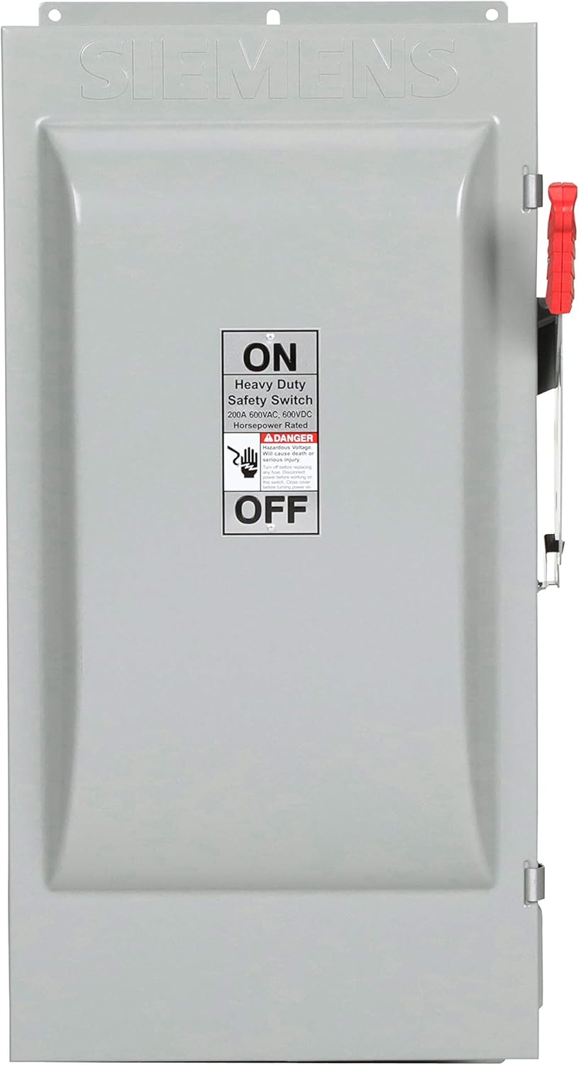 Siemens HNF364J 200-Amp 3 Pole 600-volt 3 Wire Non-Fused Heavy Duty Safety Switches