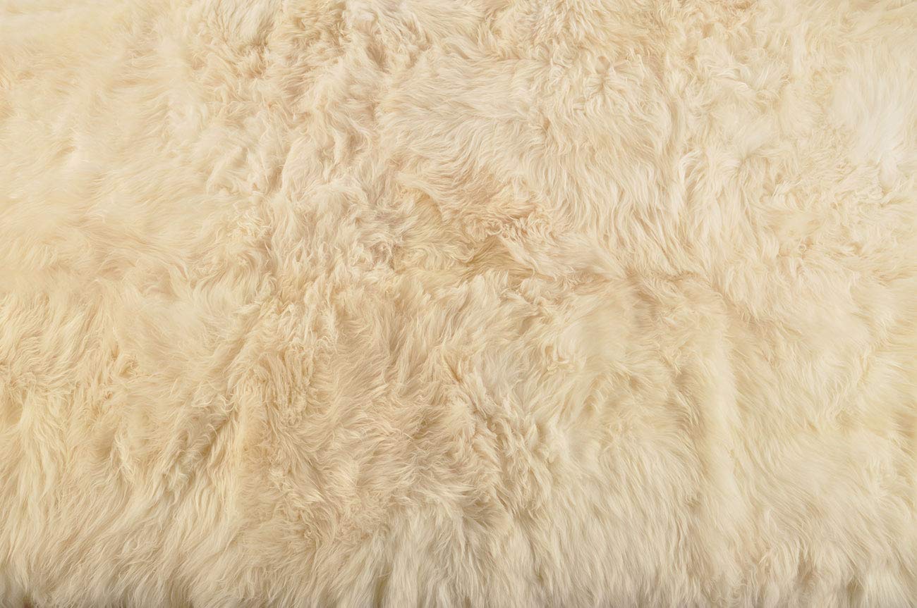 generisch Lammfell Teppich Creme Weiß Champagner 200 x 200 cm mit 8 Schwedischen Lammfellen