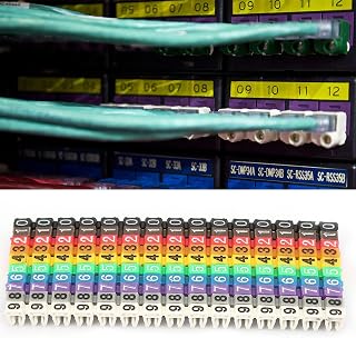 Digital Number Tube, Wire Number Label Tube, Cable Marker Colorful Wire Numbering Marker Cable Straps Coded Plastic Cable (150PCS KCM-1.5MM 1.5 Square)