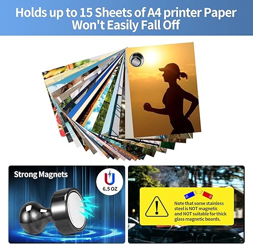 Miniatura 4 de Paquete de 12 imanes coloridos para refrigerador, pasadores magnéticos de alta resistencia, imanes de nevera para pizarra blanca, mapa, oficina,
