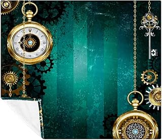 Lightweight Antique Watches Keys and Chains Printing Fleece Warm Soft Cozy Throw - Compare price