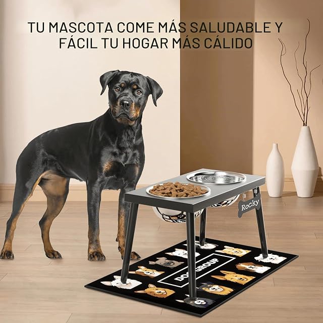 Foto 6 de 6 de ADENGL Soporte elevado de metal para perros grandes y medianos