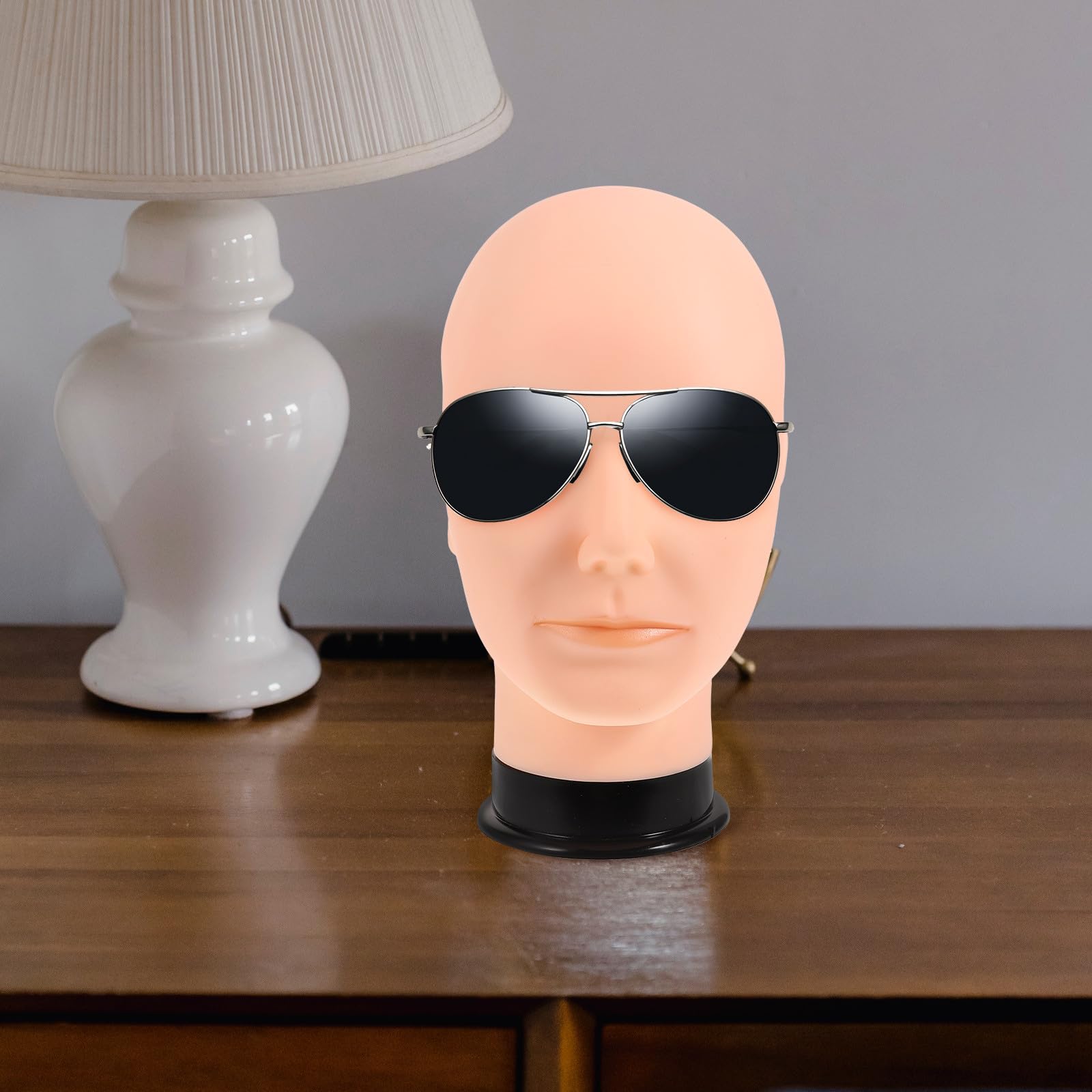 TEHAUX Supporto per Chioma in PVC Circonferenza 56 CM Base per Parrucche e Cappelli Stand per Manichino