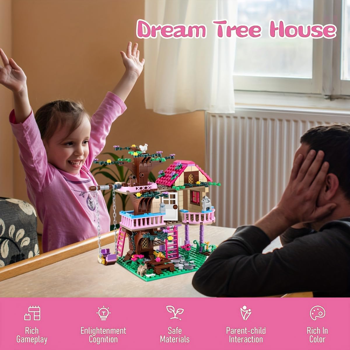 504PCS Tree House Building Kit for Kids Ages 6-12, STEM Creative Construction Toys Compatible with Major Brands, Birthday for Girls & Boys image 6 of 7 B0F2SVWMJK