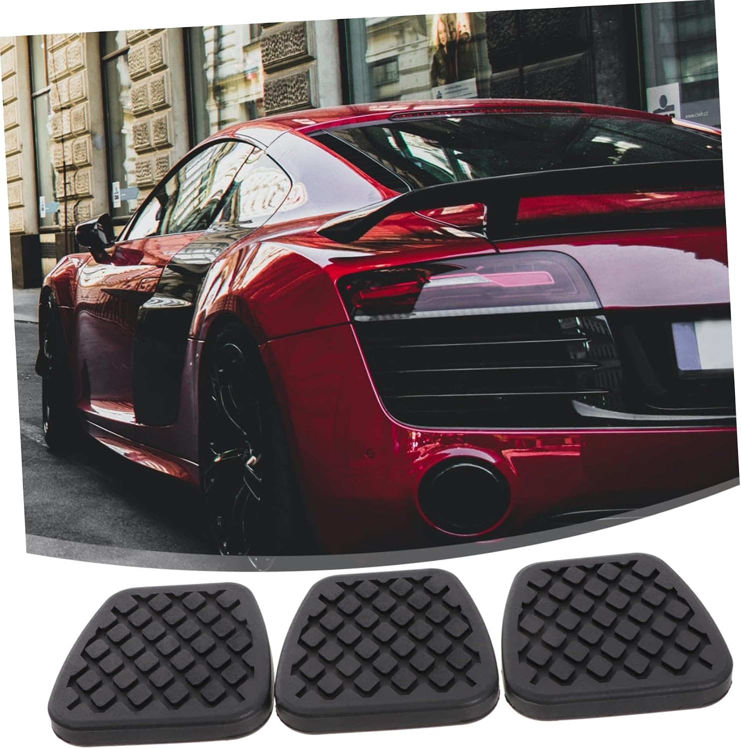 GANAZONO 3pcs Non- Rubber Brake Clutch Pedal Pad for Comfortable and Safe Driving Clutch Rubber Cover for Enhanced Grip and