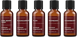 Mystic Moments | Wild Fruits Fragrance Oil Gift Starter Pack 5x50ml | Baby Berry Twist, Blackcurrant, Plum, Raspberry, Strawberry | Perfect as a gift