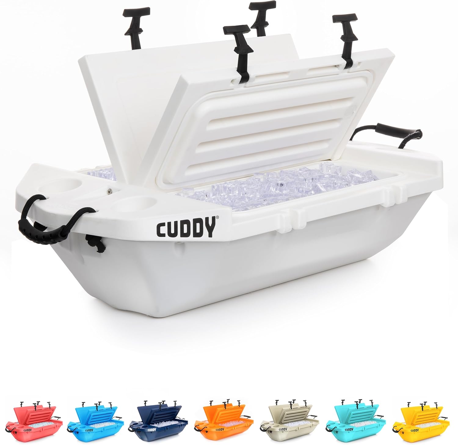 CUDDY Floating Cooler and Dry Storage Vessel for Land & Water – 40QT– Great for River, Beach, Kayak, Pool, & Lake - Multiple Color Options