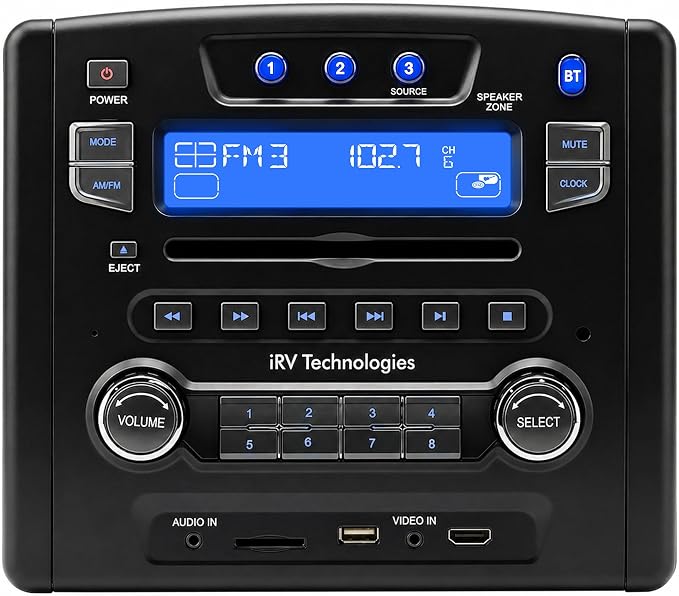 Radio estéreo iRV34 con Bluetooth y pantalla para vehículo miniatura 2