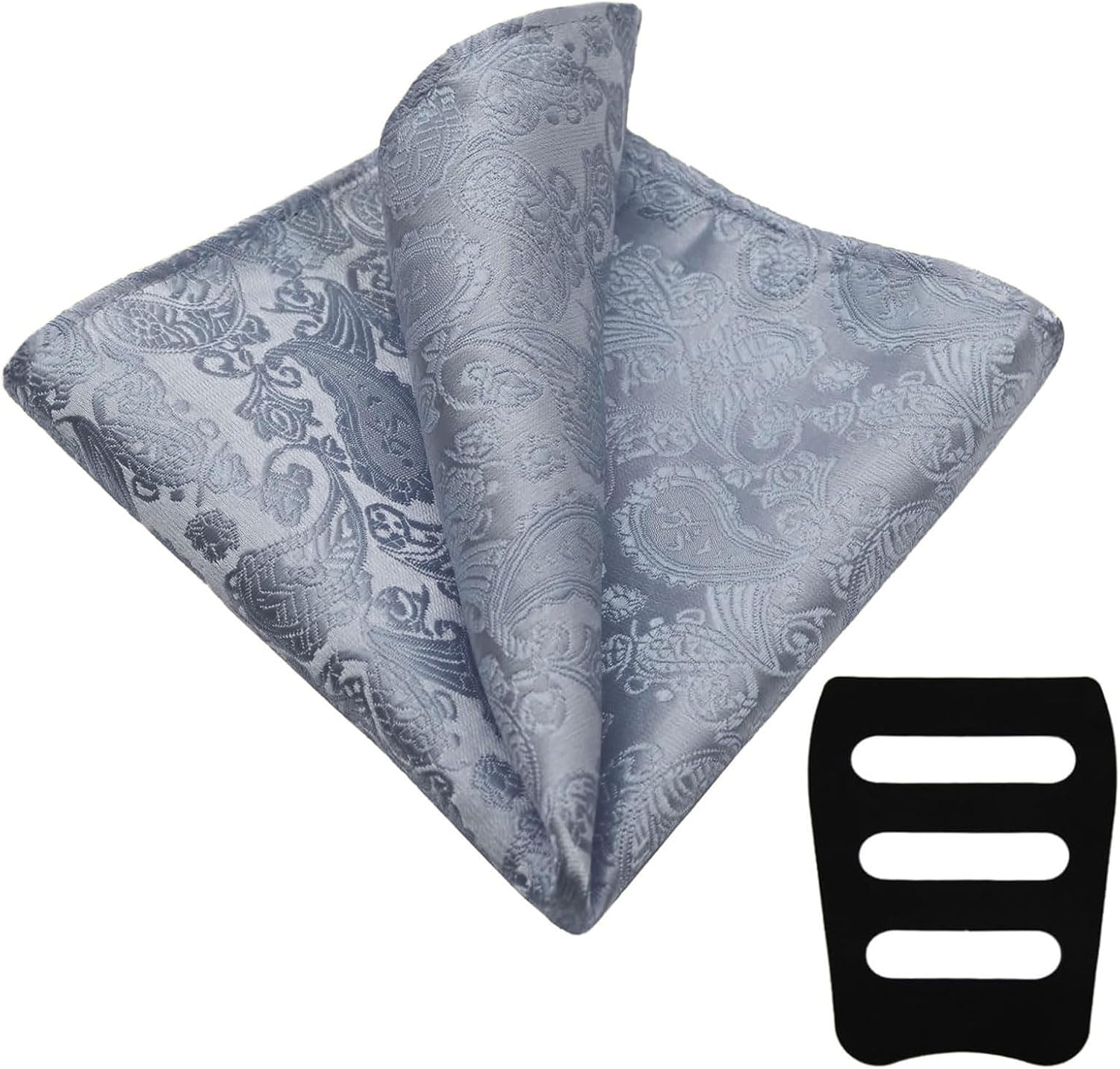 Men's Handkerchiefs with Pocket Square Holder Paisley Pocket Square Handkerchief for Men Wedding Party Business
