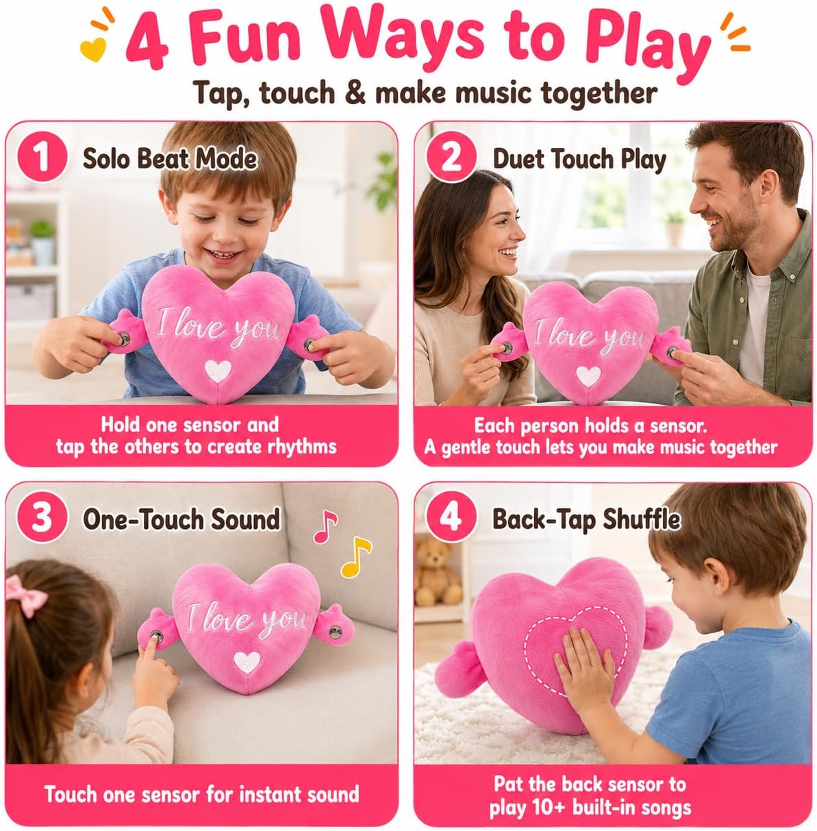 Musical Sensory Toy, Interactive Musical Plush Toy with Sounds, Sensory Activity Learning Educational for Kids, Fun Christmas and Birthday Gifts Suitable for Multiplayer Interaction Game image 4