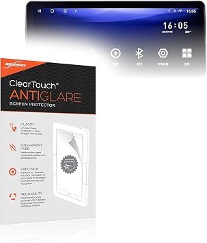BoxWave Screen Protector Compatible with Belsee 12.3 inch Auto Head Unit Retrofit - ClearTouch Anti-Glare 2-Pack, Anti-Fingerprint Matte Film Skin