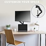 VIVO Universal Full Motion Pneumatic Pole Mount Arm for 17 to 32 inch Monitor Screens, 75mm and 100mm VESA Plate, Black, MOUNT-POLE05O