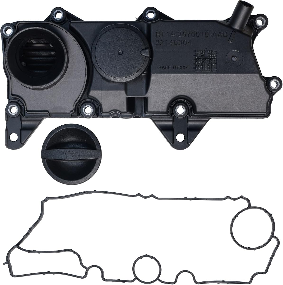 NOVAPARTS 32140004 Trampa de aceite de válvula PCV 2.0L con junta para Volvo XC90 XC60 S60 S80 S90 V60 V90 XC40 XC70 2014-2021 4 cilindros 32242753 31430923 31670210 31316184