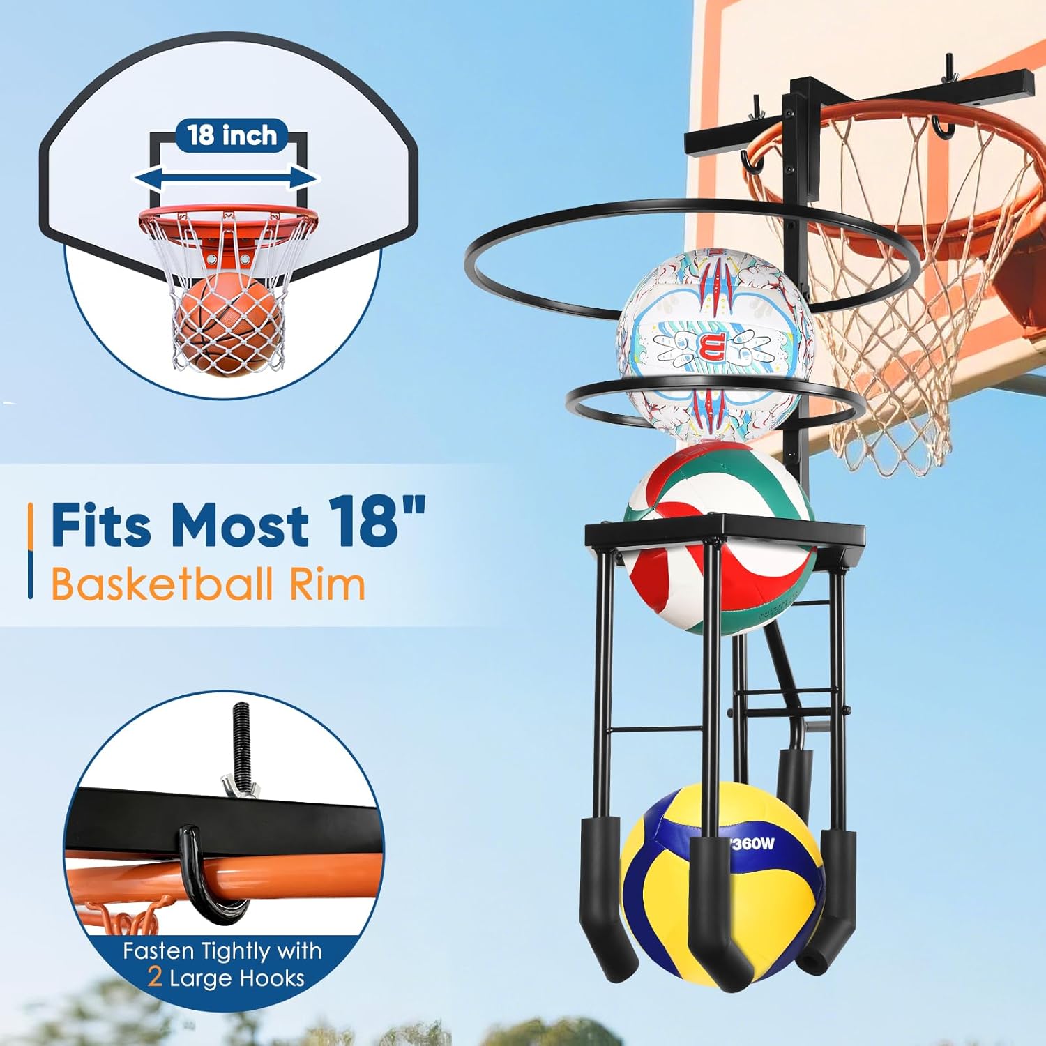 Automatic Volleyball Training Equipment Aid, Heavy Duty Volleyball Spike Serve Trainer for 3-Ball Training, Height Adjustable Volleyball Rebounder Practice Setter Training Equipment(No Ball)