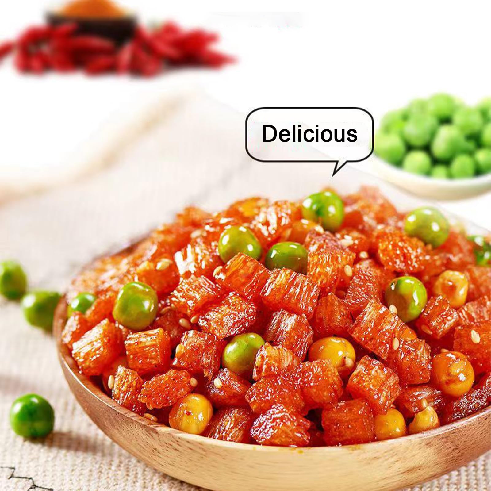 BaiLiSnacky Latiao， snack in stile cinese, a base di grano/peperoncino/spezie, a basso contenuto di zuccheri e calorie, ideali per vegetariani (16 g/confezione) (20 confezioni)