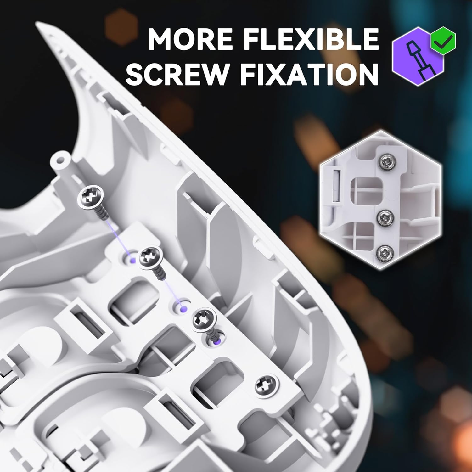 eXtremeRate Interchangeable Back Buttons Bottom Shell for Steam Deck LCD & OLED, Replacement Ergonomic Fingers Grip L4L5 R4R5 Back Shell for Steam Deck - 2 Height Adjustable Buttons - Frosted White