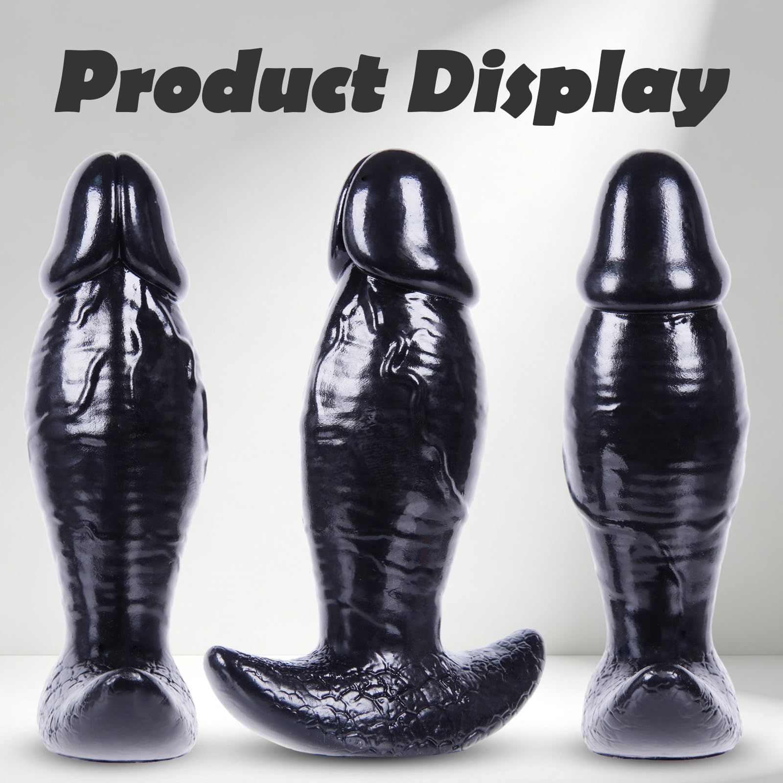 Fallo XXL Gigante Realistico Nero Anale 20,3 cm in Silicone Butt Plug con Base T, Dildo Gigante 6,1 cm Diametro Largo Plug Anale Prostata, Anale Prostata Avanzato Sex Toys per Donna Uomo