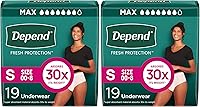 Vista 24 de Depend Fresh Protection Pañales para Adultos, Ropa Interior para Incontinencia y Fugas de Vejiga Postpartum para Mujer, Desechable, Máxima, Mediano