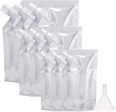 Rum runners for cruise Concealable and Reusable cruise sneak flask Liquor Pouches flask kit Sneak Alcohol Plastic flask hide drinking flask kit (8OZ3 + 16OZ3 + 32OZ3))