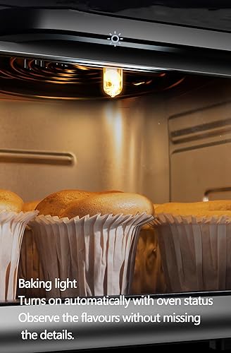 Miniatura 5 de Freidora de aire, mini horno eléctrico de 1500 W, horno de encimera de convección - con parrilla caliente, tostadas y horneadas, luz para hornear