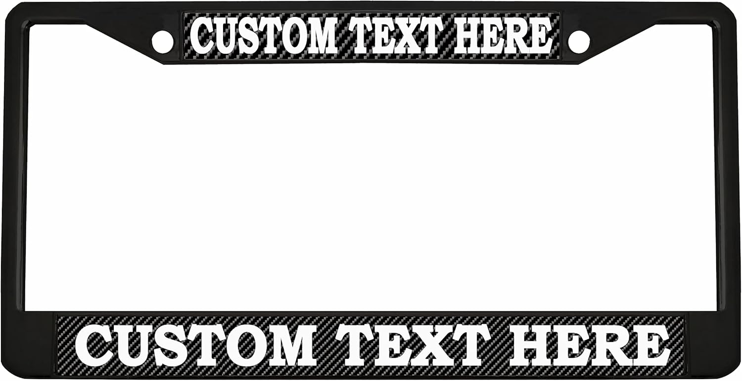 Puerto Rican Princess Puerto Rico Style Heavy Duty Metal License Plate Frame Personalise/Car Accessories Car Tag Holder Cover (Black/Carbon/White)