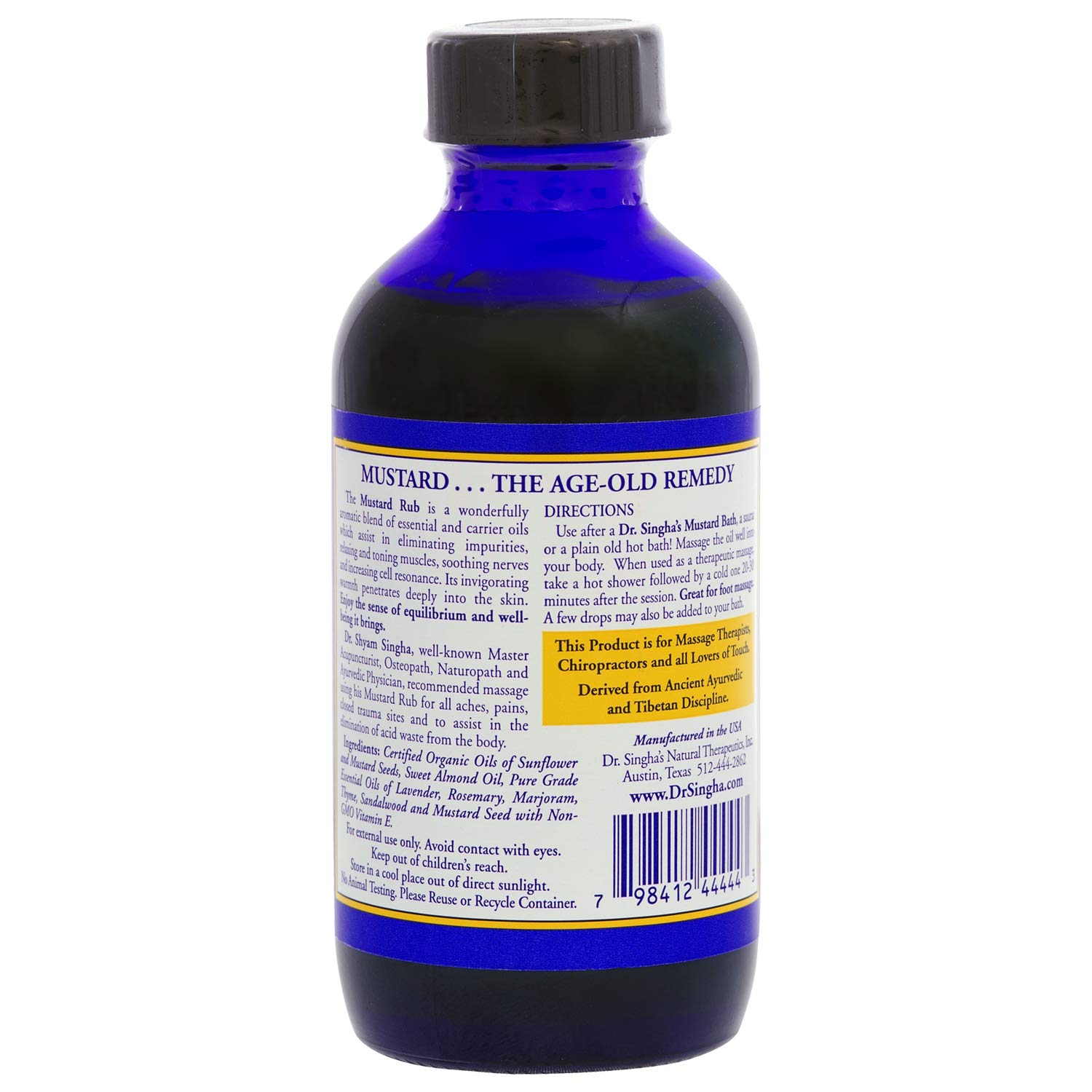 Dr. Singha's Mustard Bath Rub, 4 Ounce by Cutting Edge International, LLC