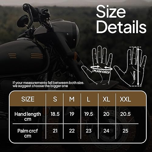 Miniatura 10 de Guantes de motocicleta para hombres y mujeres, guantes de conducción para pantalla táctil con protección de nudillos, ideales para BMX, ATV, MTB,
