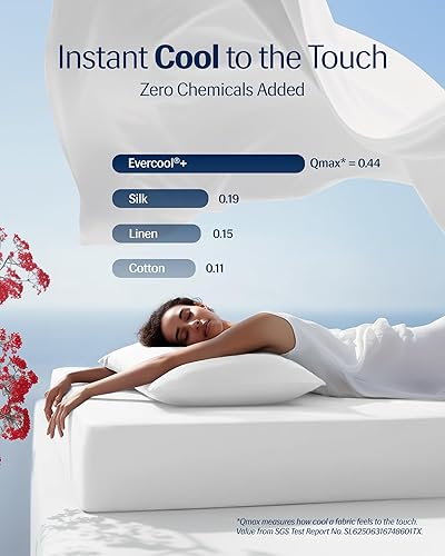 Miniatura 112 de REST® Evercool®+ - Juego de sábanas de iniciación, color marfil Cali King, sábanas transpirables para personas que duermen con calor y sudores