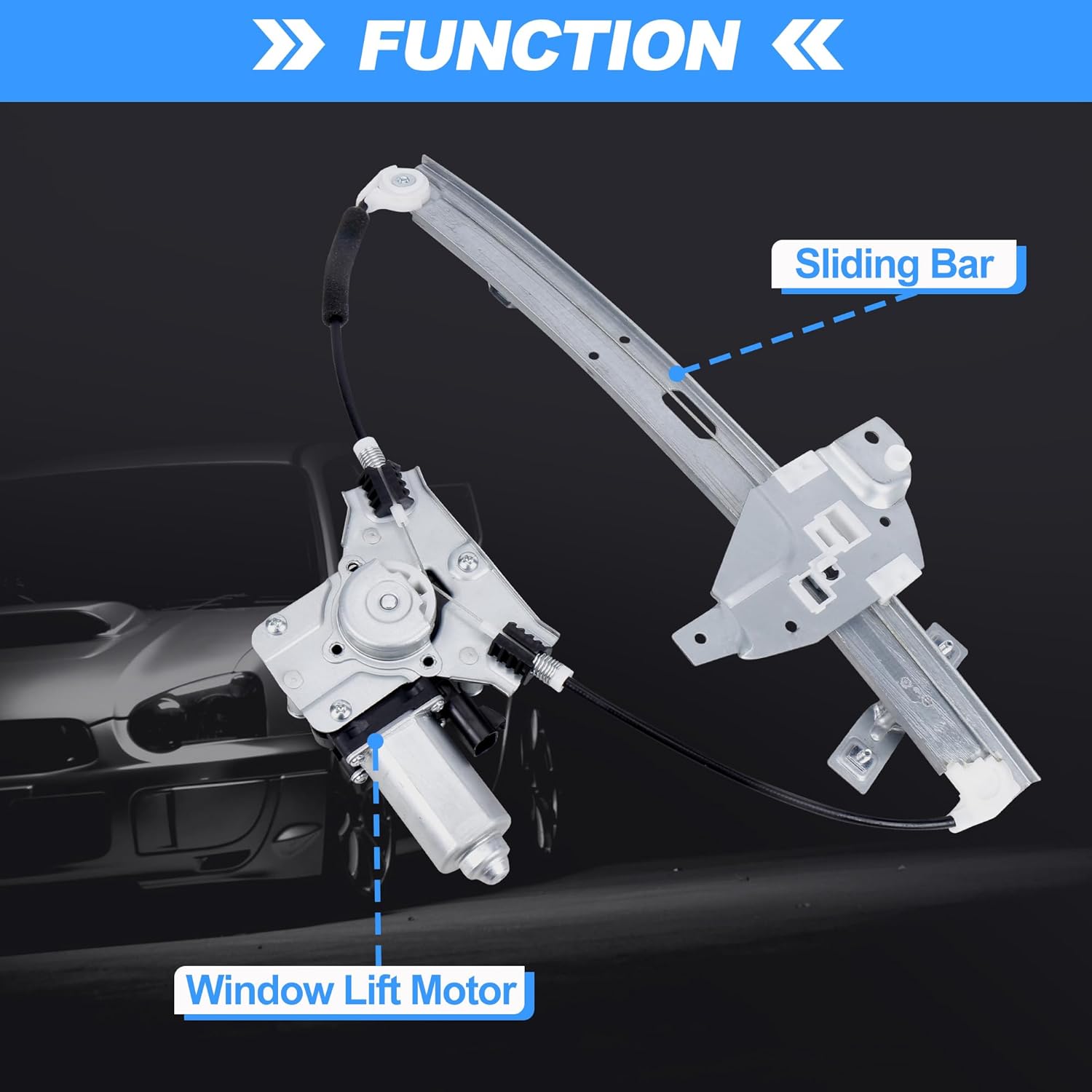 19015 Front Left Window Regulator Compatiable with Chevy 2006-2013 Impala, 2014-2015 Impala Limited