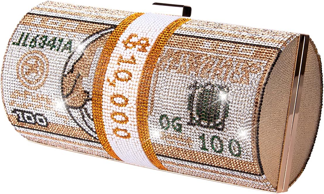 Crystal Clutch Rhinestone Money Purse Rhinestone Money Design