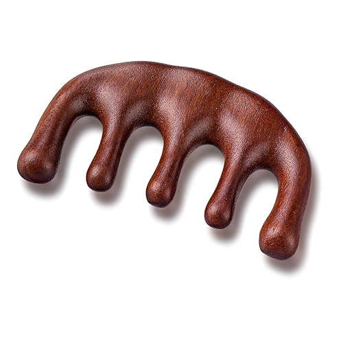Peine de masaje de madera, peine para cabeza de sándalo, peine de dientes anchos sin estática, peine de dientes anchos para cabeza, estimulador del disponible en Yaxa Venezuela