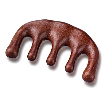 Amaxiu Wooden Massage Comb, Sandalwood Head Scalp Comb No Static Wide Tooth