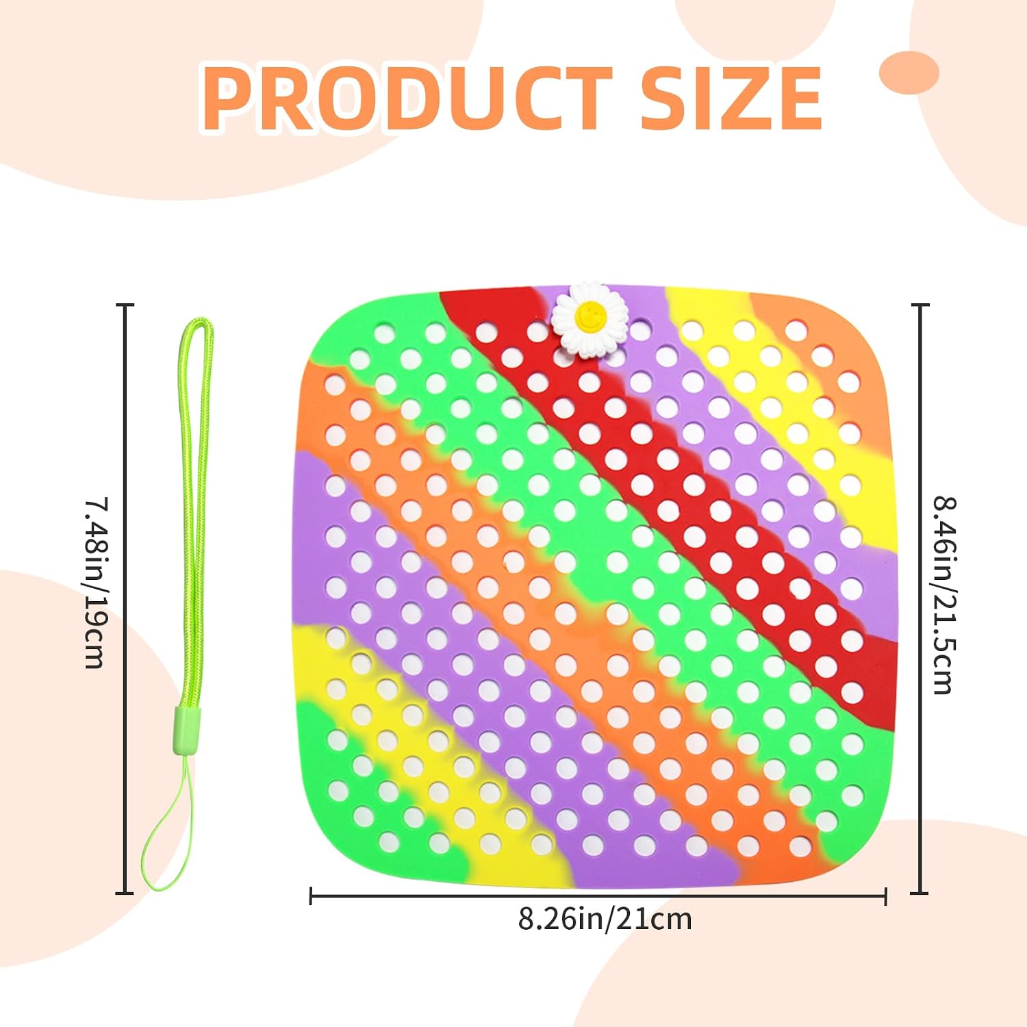2PCS Shoe Charm Organizer - Hanging Silicone Shoe Charm Holder with 194 Holes, Portable Display Net for Shoe Charms (Black & Colorful)
