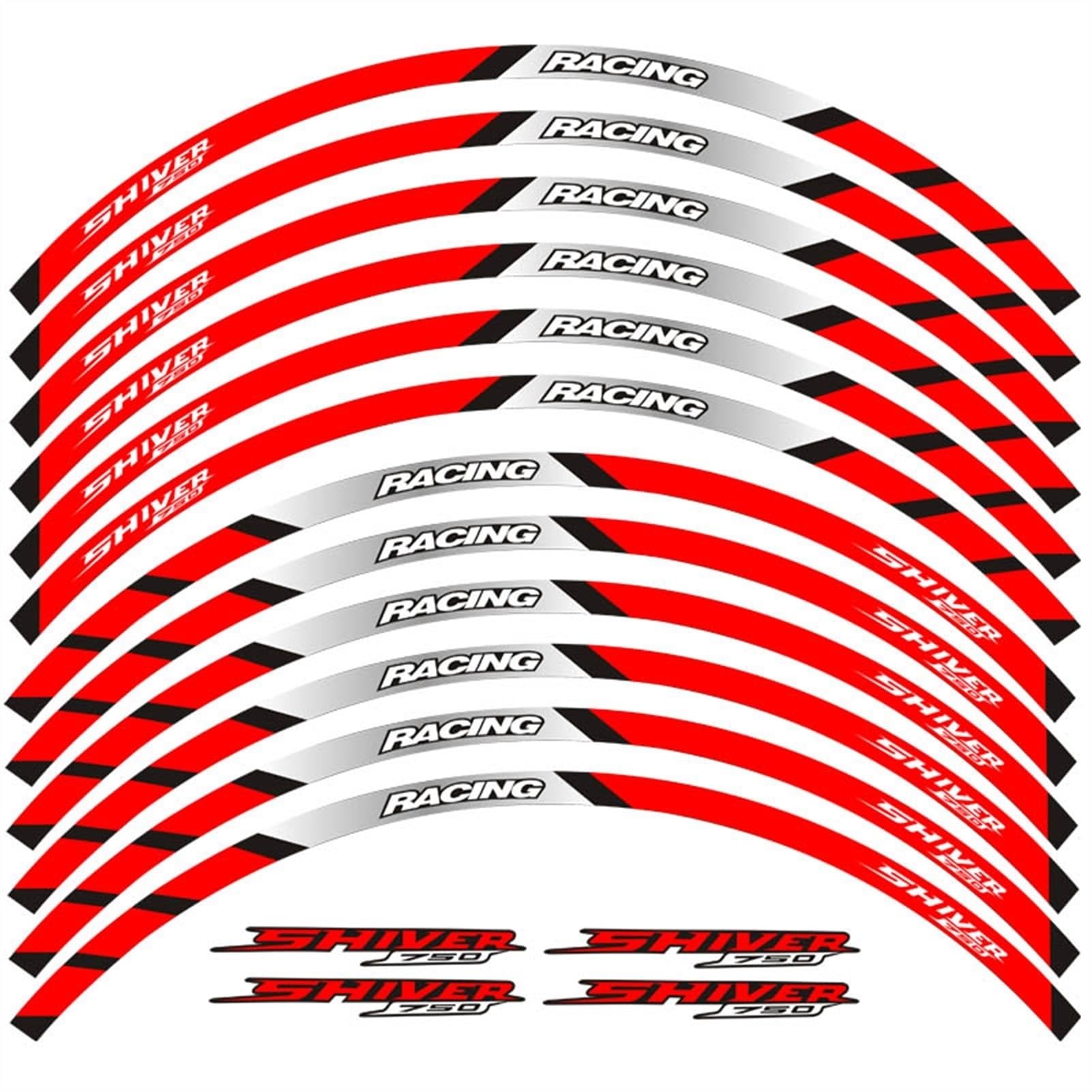 Motorcycle Wheel Tire Reflective Stripes Stickers Rim Decal for Aprilia for Shiver 750 for Shiver Motorbike(Color4)