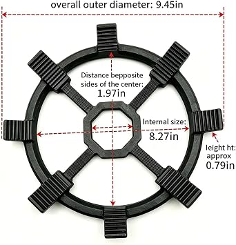 Cast Iron Wok Support Ring,Universal Gas Stove Stand (8-Claw)