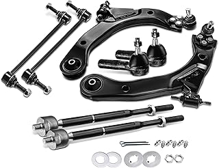 A-Premium 8Pcs Front Lower Control Arms Ball Joints Sway Bar Links Tie Rod Ends Compatible with Chevrolet HHR 08-10 Cobalt 05-10 Pontiac G5 07-10 Pursuit Saturn Ion