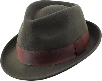 Men's 100% Wool Felt Winter Hat Short Brim Fedora Hat Classic Premium Quality Trilby Hats