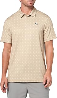 Men's Regular Fit UV Protect All-Over Print Golf Polo Shirt, Viennese/Viennese/Flour, XX-Large